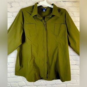 Venezia Green Military Style Jacket Coat size 26/28